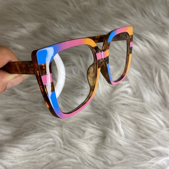 Vintage Anti Blue Light Optical Cat Eye Sexy Ladies Glasses Women Luxury Brand - Picture 7 of 8